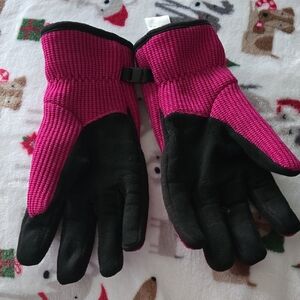 Spyder Women's Pink and Black Winter Gloves